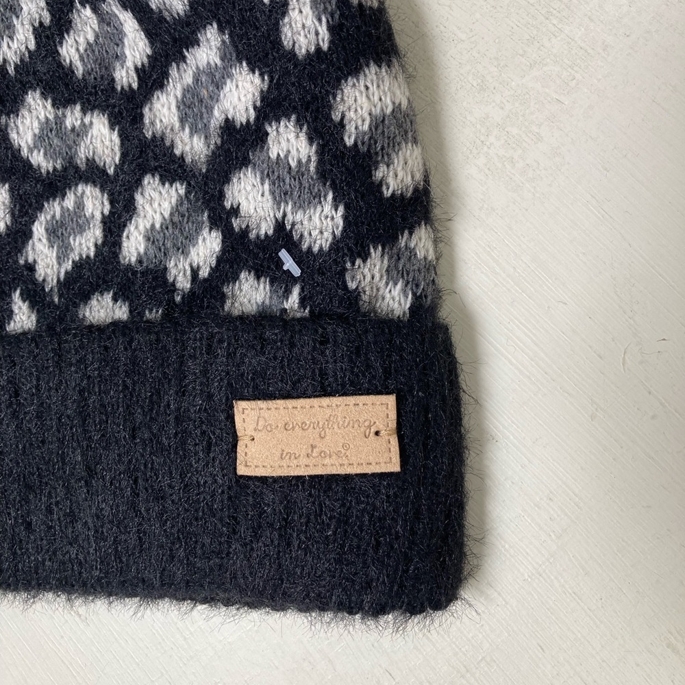 Leopard Knit Hat - Picture 2 of 2